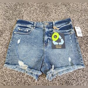 Indigo Rein Super High Rise Cut-Off Jean Shorts Size 11 NWT